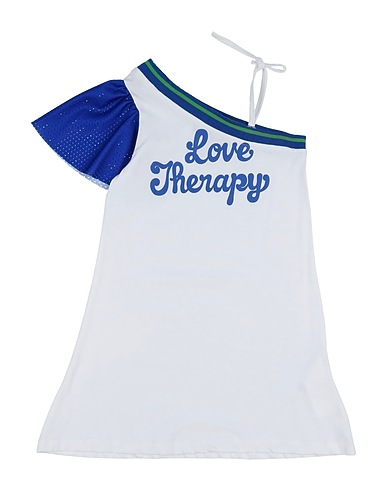 LOVE THERAPY Dress White 96% Cotton, 4% Elastane