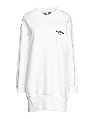 MOSCHINO Kurzes Kleid Weiß 100% Baumwolle