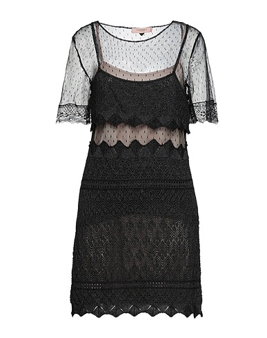 TWINSET Vestito corto Nero 68% Lyocell, 24% Lana, 5% Poliammide, 3% Poliestere