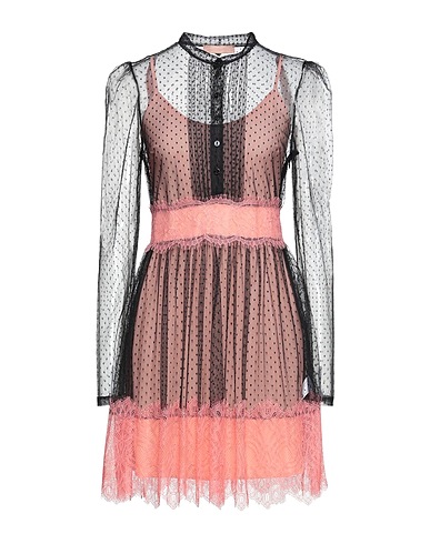 TWINSET Elegant dress Black 100% Polyamide, Polyester, Mother-of-pearl