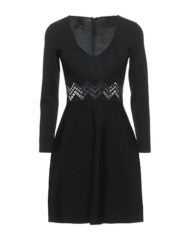 PINKO Short dress Black 53% Viscose, 45% Polyamide, 2% Elastane, PVC - Polyvinyl chloride