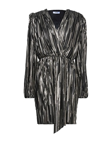 JIJIL Short dress Platinum 100% Polyester, Acetate, PBT - Polybutylene terephthalate
