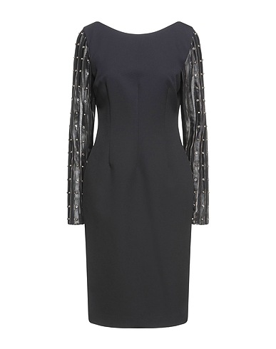 MANUEL DEL REI Midi dress Black 85% Polyester, 15% Polyamide