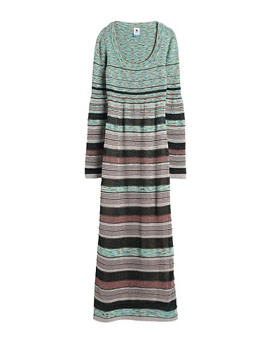 M MISSONI Midi dress Green 58% Wool, 28% Viscose, 14% Polyester