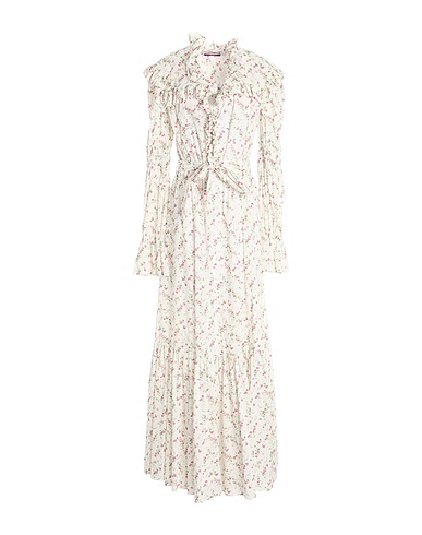PHILOSOPHY di LORENZO SERAFINI Long dress White 100% Cotton