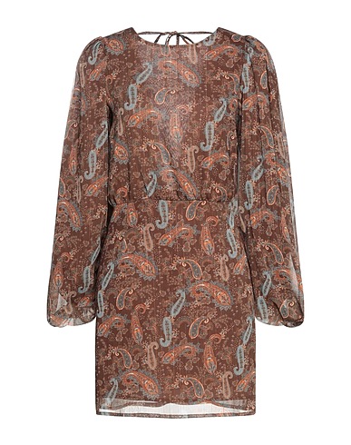 VICOLO Short dress Brown 100% Polyester