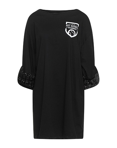 NOT NORMAL Short dress Black 100% Cotton