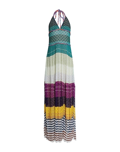 MISSONI Long dress Deep teal 70% Viscose, 30% Polyester