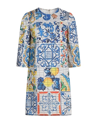 DOLCE&GABBANA Short dress Blue 60% Polyester, 40% Polyamide