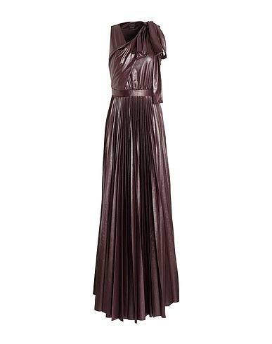 PINKO Long dress Dark brown 100% Polyester