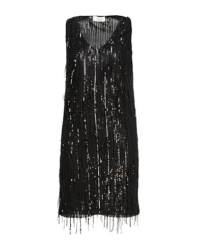 CROCHÈ Short dress Black 100% Polyester