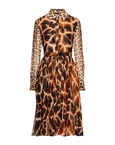 ROBERTO CAVALLI Midi dress Sand 90% Polyester, 10% Silk