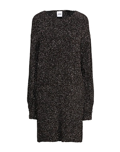 AKEP Midi dress Black 67% Polyamide, 33% Metallic Polyester
