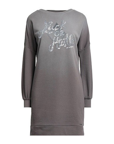 !M?ERFECT Short dress Grey 80% Cotton, 20% Polyester