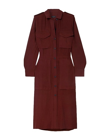 RAG & BONE Midi dress Chocolate brown 82% Viscose, 18% Polyamide