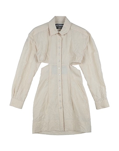 JACQUEMUS Blazer dress Beige 63% Cotton, 37% Linen
