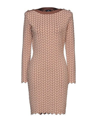 ELISABETTA FRANCHI Short dress Beige 72% Viscose, 28% Polyester