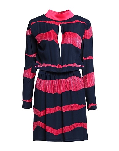 ELISABETTA FRANCHI Kurzes Kleid Nachtblau 100% Viskose, Polyester, Glas