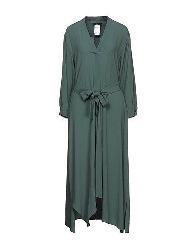 WEEKEND MAX MARA Midi dress Deep teal 65% Acetate, 35% Silk
