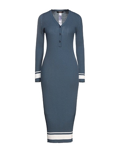 MY TWIN TWINSET Midi dress Slate blue 50% Acrylic, 50% Virgin Wool