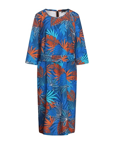 ALTEA Midi dress Blue 87% Polyester, 13% Elastane