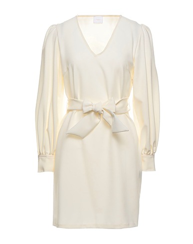 MERCI ITALIA Short dress Ivory 83% Polyester, 14% Viscose, 3% Elastane