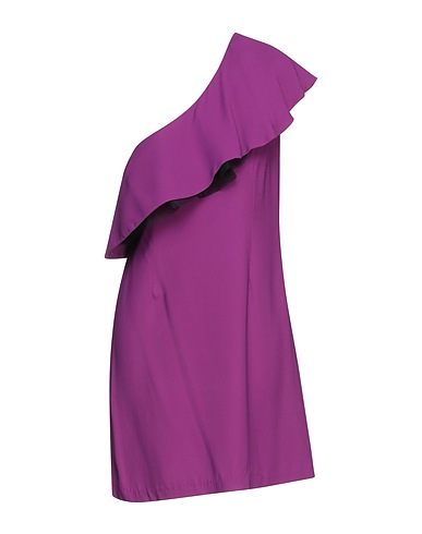 MANILA GRACE One-shoulder dress Purple 100% Viscose, Polyamide