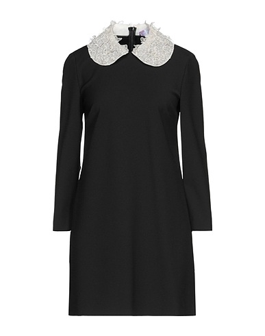 REDValentino Short dress Black 80% Polyester, 14% Viscose, 6% Elastane, Polyamide, Silk
