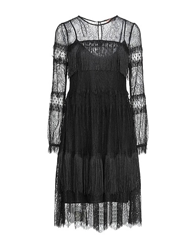 TWINSET Midi dress Black 100% Polyester, Polyamide