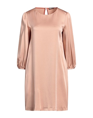 MALÌPARMI Short dress Light brown 71% Acetate, 29% Viscose