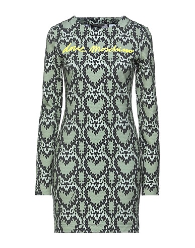 LOVE MOSCHINO Sheath dress Light green 95% Cotton, 5% Elastane