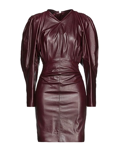 ISABEL MARANT Short dress Burgundy 100% Lambskin