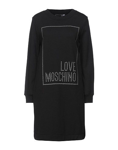 LOVE MOSCHINO Short dress Black 100% Cotton, Elastane
