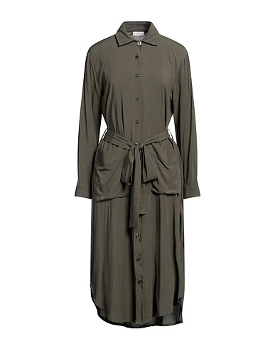 MAISON 9 Paris Midi dress Military green 100% Viscose