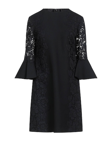 VALENTINO GARAVANI Short dress Black 71% Cotton, 21% Viscose, 8% Polyamide, Virgin Wool, Silk