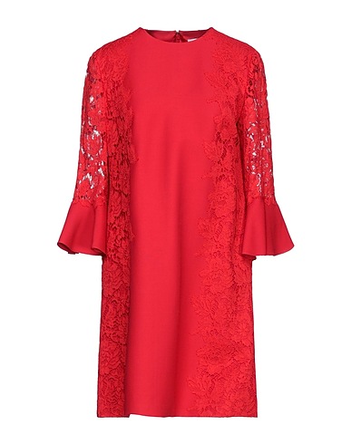 VALENTINO GARAVANI Короткое платье Красный 71% Хлопок, 21% Вискоза, 8% Полиамид, Натуральная шерсть, Шелк
