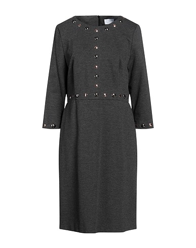 CLIPS MORE Short dress Lead 65% Viscose, 32% Polyamide, 3% Elastane