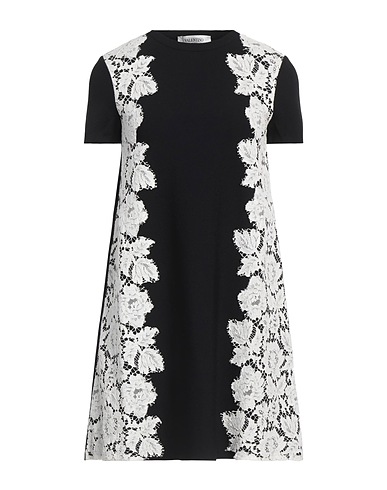 VALENTINO GARAVANI Short dress Black 83% Viscose, 17% Polyester, Cotton, Polyamide