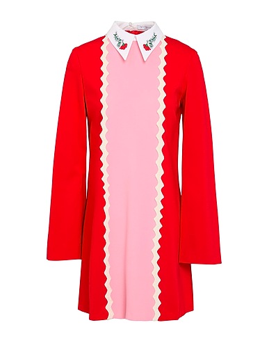 VIVETTA Short dress Red 69% Viscose, 25% Polyamide, 6% Elastane, Cotton