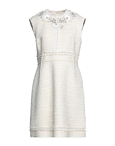 GIAMBATTISTA VALLI Short dress Ivory 27% Cotton, 23% Polyester, 22% Acrylic, 20% Viscose, 8% Wool