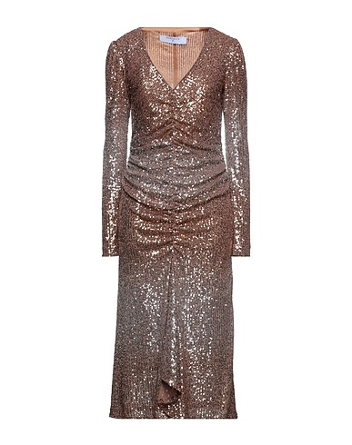 BEATRICE .B Midi dress Bronze 90% Polyester, 10% Elastane