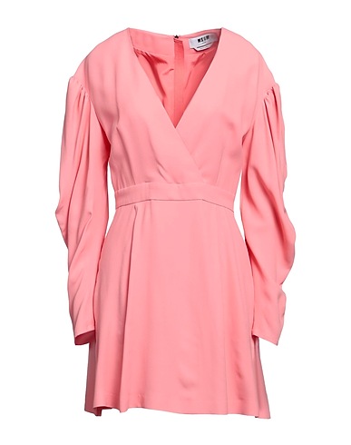 MSGM Short dress Salmon pink 53% Acetate, 47% Viscose