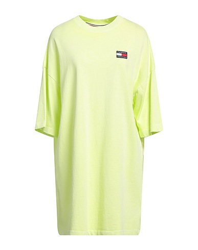 TOMMY JEANS Short dress TJW OVERSIZED BADGE DRESS
 Light green 100% Organic cotton