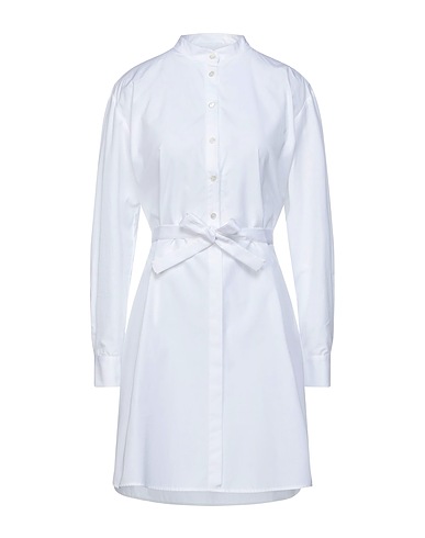 GRIFONI Shirt dress White 100% Cotton