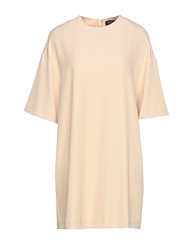 OTTOD'AME Vestito corto Beige 97% Poliestere, 3% Elastan