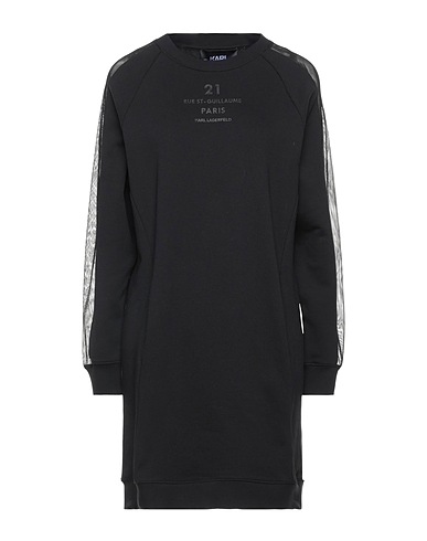 KARL LAGERFELD Короткое платье Чёрный 100% Хлопок
