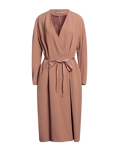 AGNONA Midi dress Light brown 41% Wool, 33% Acetate, 26% Viscose, Cupro