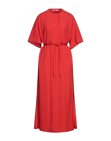 AGNONA Long dress Coral 41% Wool, 33% Acetate, 26% Viscose