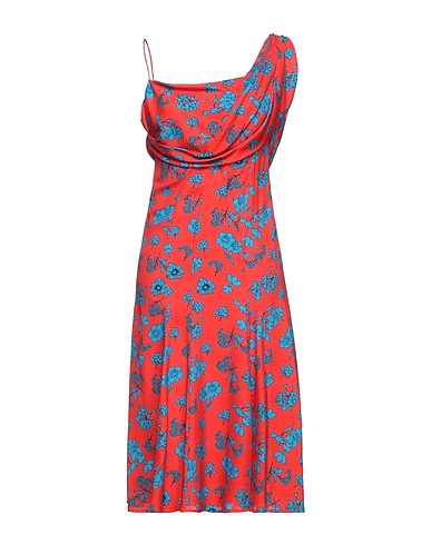 VERSACE Midi dress Red 100% Silk