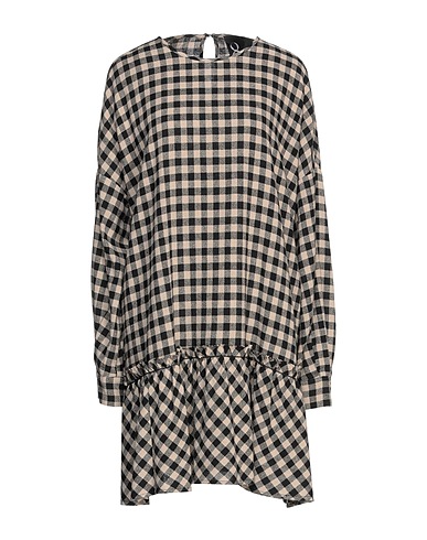 8PM Short dress Black 40% Wool, 30% Viscose, 30% Polyester